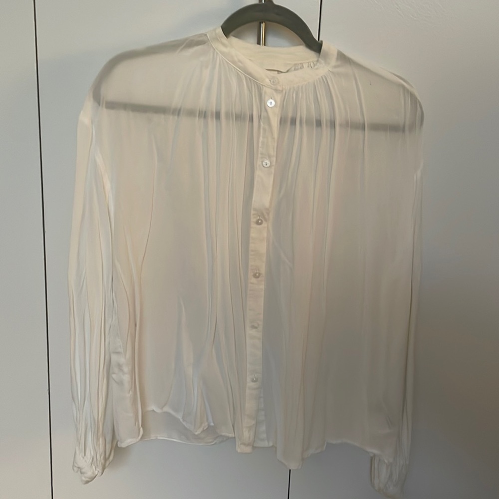 White sheer H&M blouse